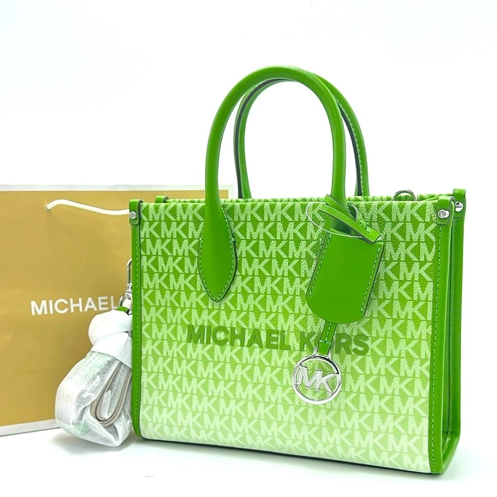 Michael Kors Green Patterned Handbag